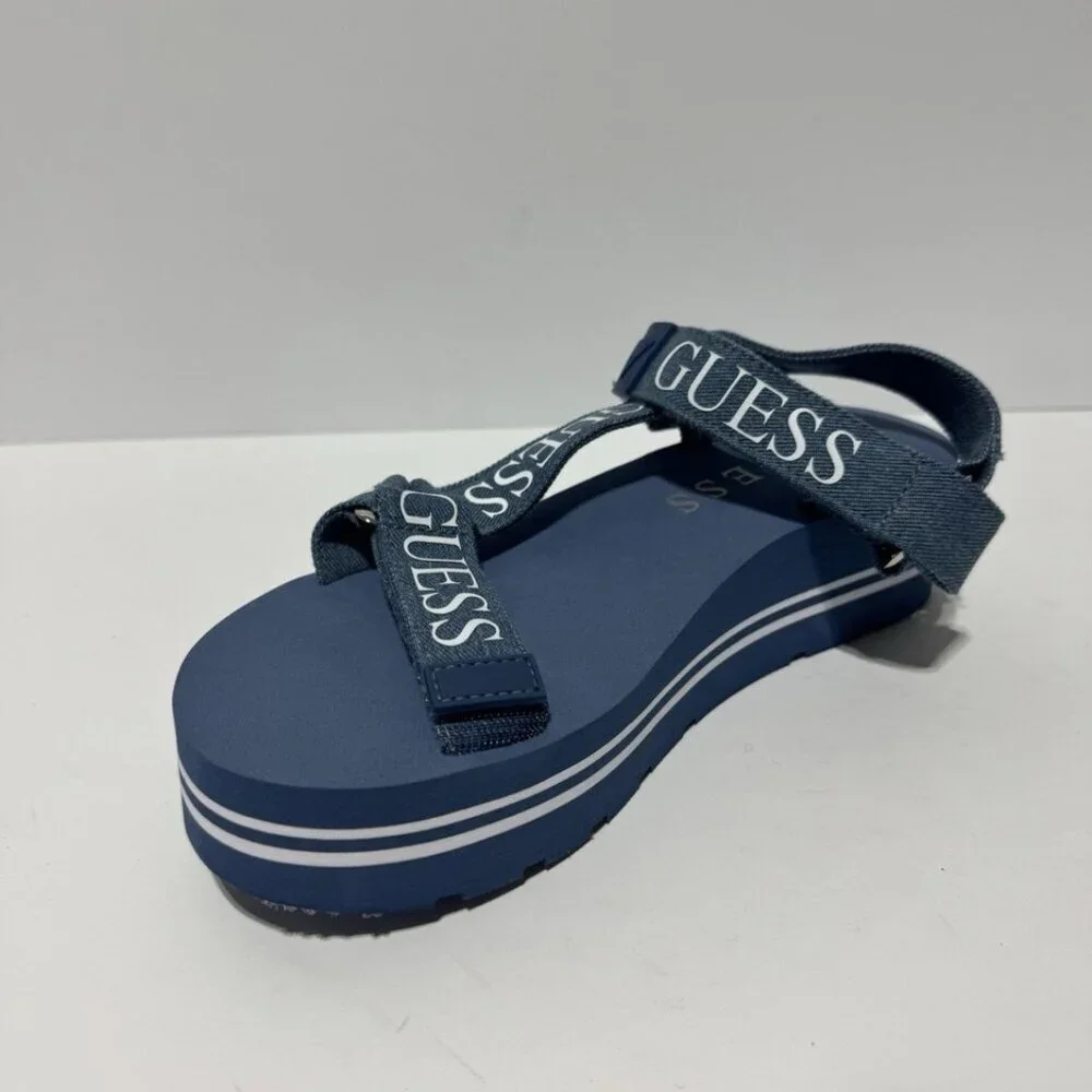 Guess Womens Avin Sandals Blue Size 9.5 M